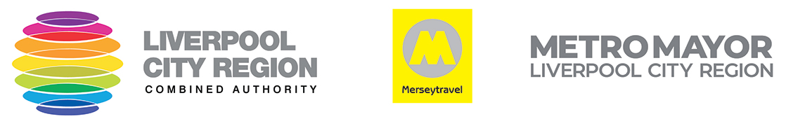 Liverpool City Region CA Logo, Merseytravel Logo and Metro Mayor Logo